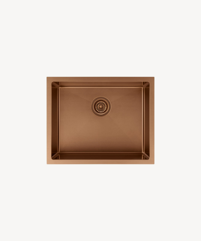Lavello singolo da cucina 550 mm - rame spazzolato - Ohia