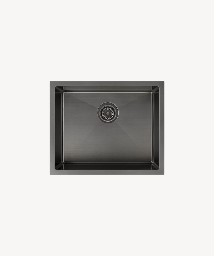 Lavello singolo da cucina 550 mm - metallo spazzolato - Ohia