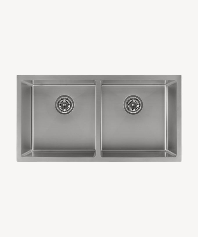 Lavello doppio 855 mm - acciaio inox - Tilia