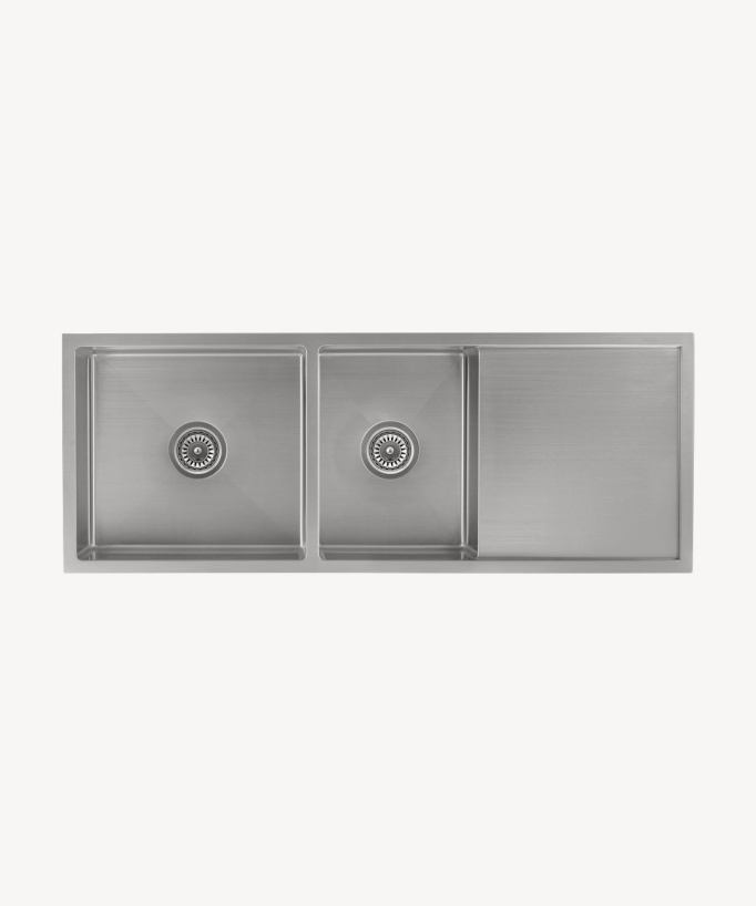 Lavello doppio 1180 mm - acciaio inox - Filao
