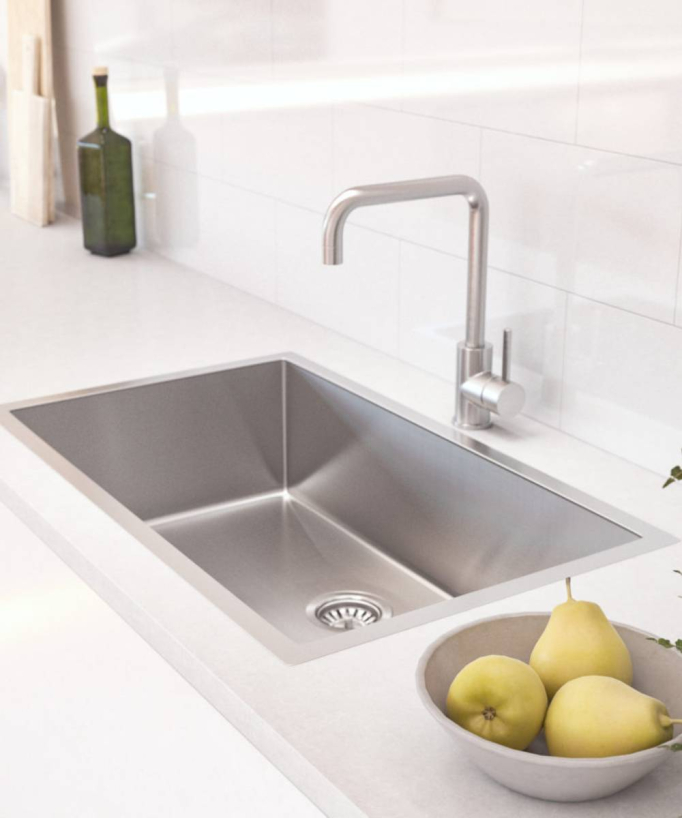 Lavello singolo 750 mm - acciaio inox - Hiba
