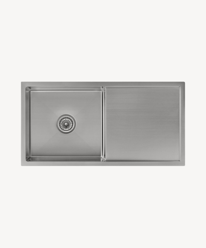 Lavello singolo da cucina 880 mm - acciaio inox - Limba