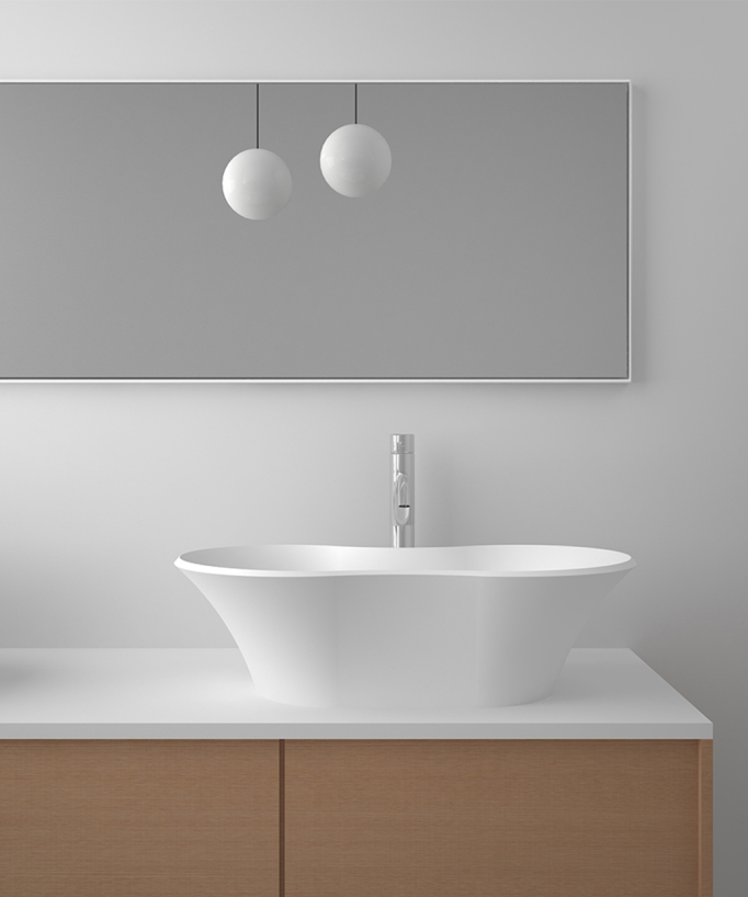 Lavabo ovale freestanding Bianco opaco - Kindu