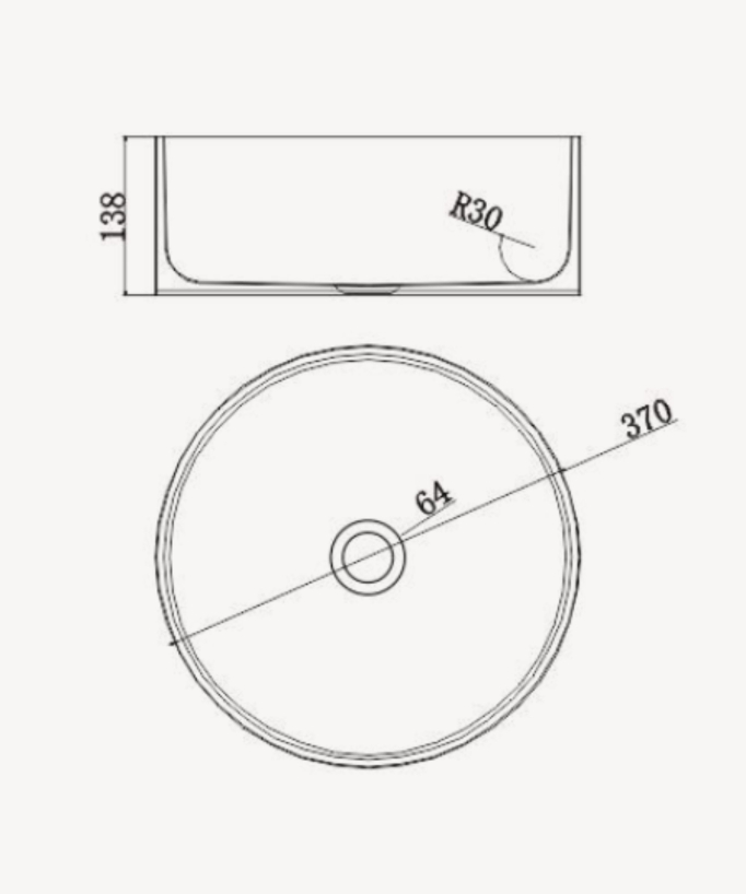 Vasque ronde à poser en acier inoxydable