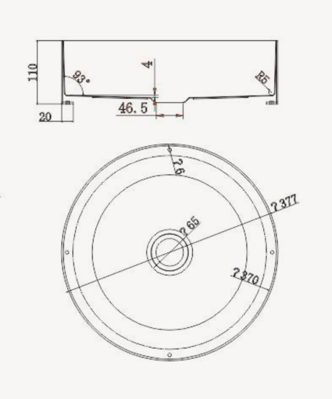 Vasque salle de bain ronde, à poser, en inox et finition doré brossé PVD