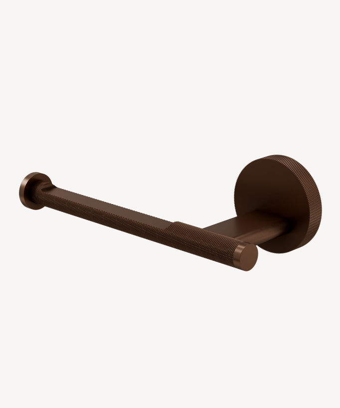 Porta carta igienica a parete Oro rosa spazzolato - Leros