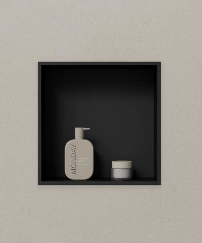 Niche salle de bain encastrable  - Noir