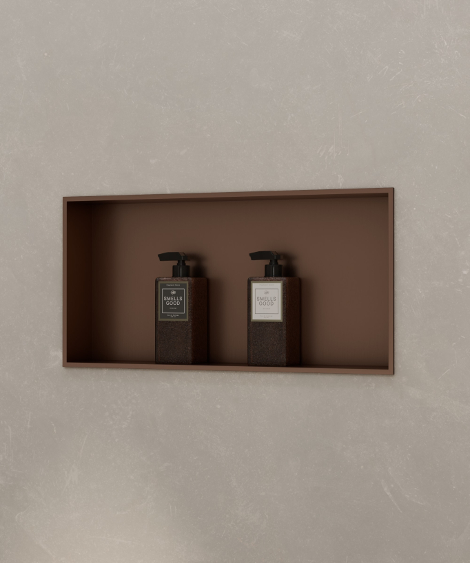Niche murale de salle de bain en acier inoxydable - Or rose brossé