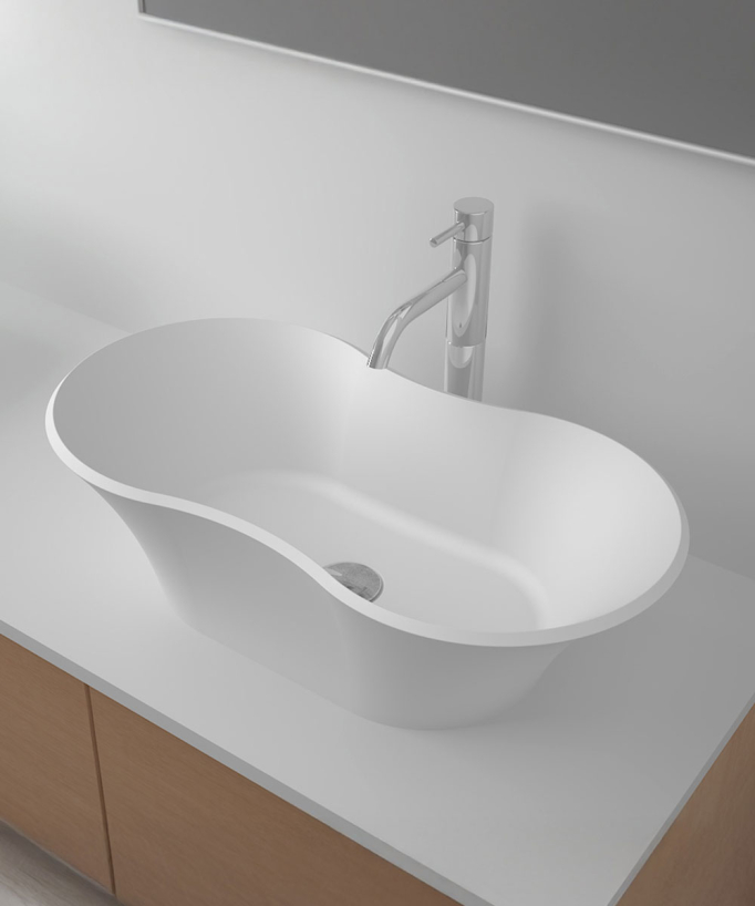 Lavabo ovale freestanding Bianco opaco - Kindu