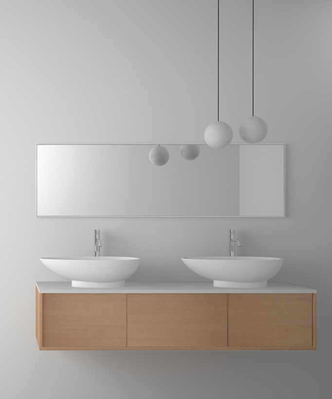 Lavabo ovale freestanding Bianco opaco - Kananga