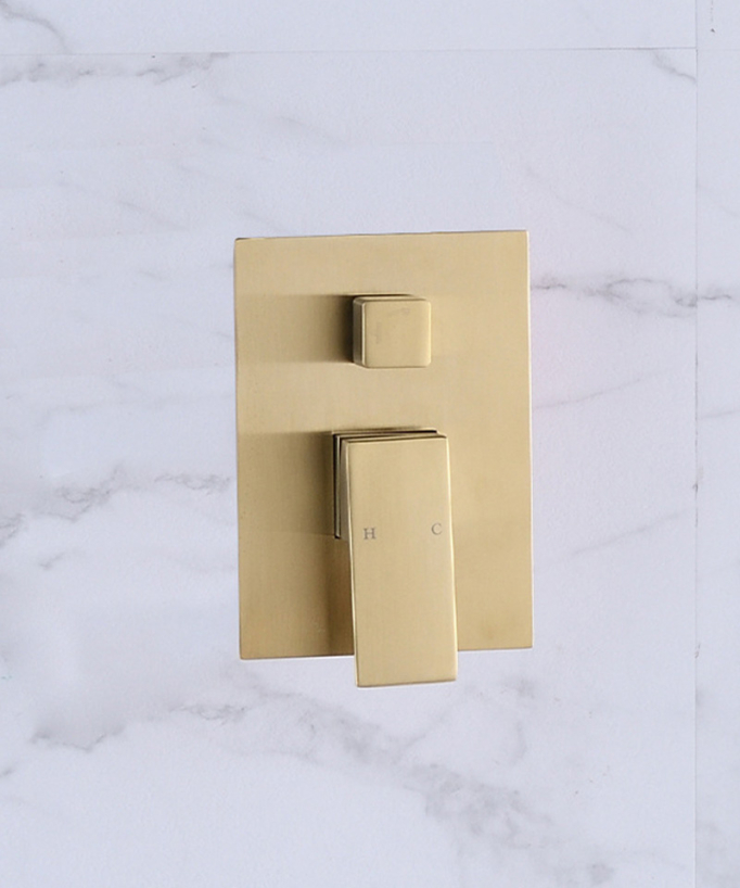 Miscelatore per doccia a soffitto in oro spazzolato - Sirius