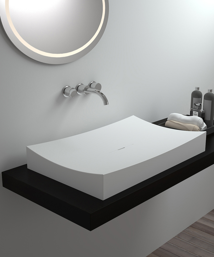 Lavabo rettangolare freestanding Bianco opaco - Owando