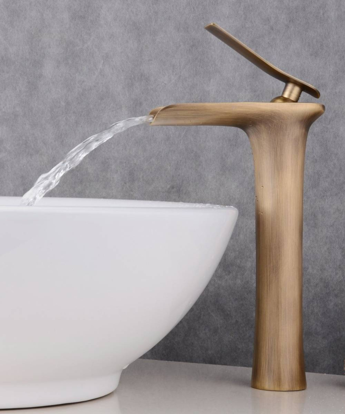 Robinet pour vasque antique laiton finition bronze