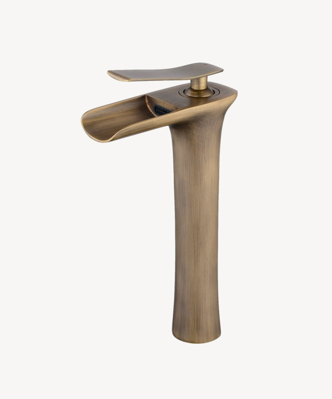 Robinet pour vasque antique laiton finition bronze