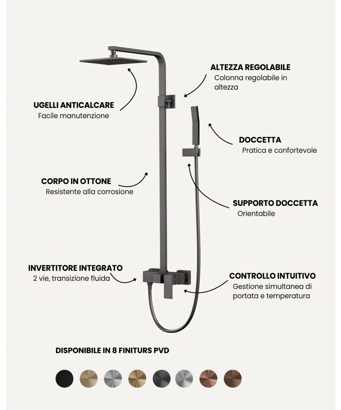Colonna doccia miscelatore - Sirius