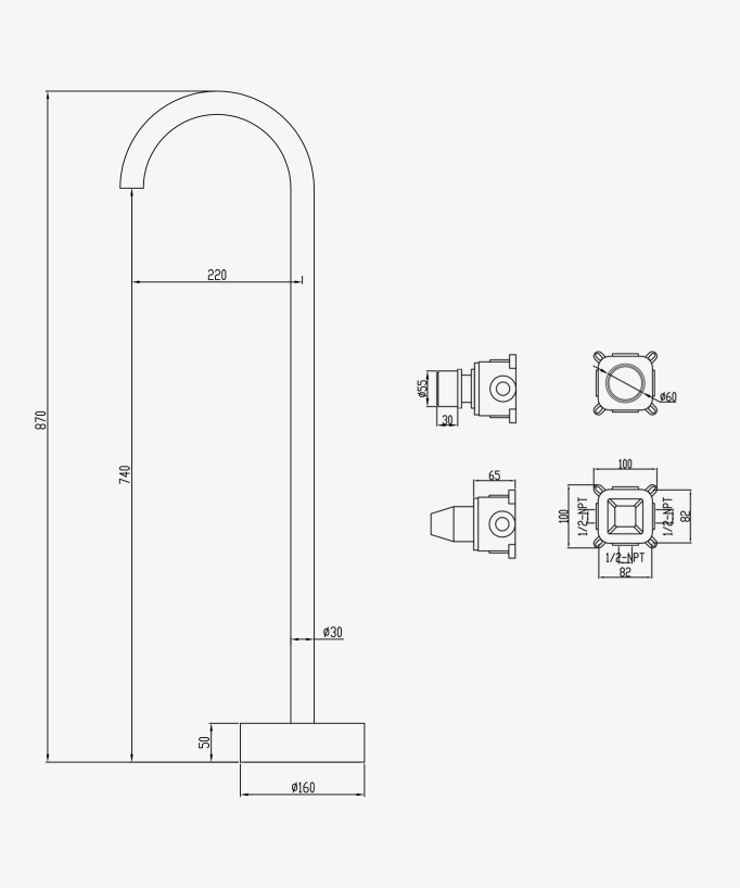 Miscelatore lavabo monocolonna senza regolazione portata - Leros
