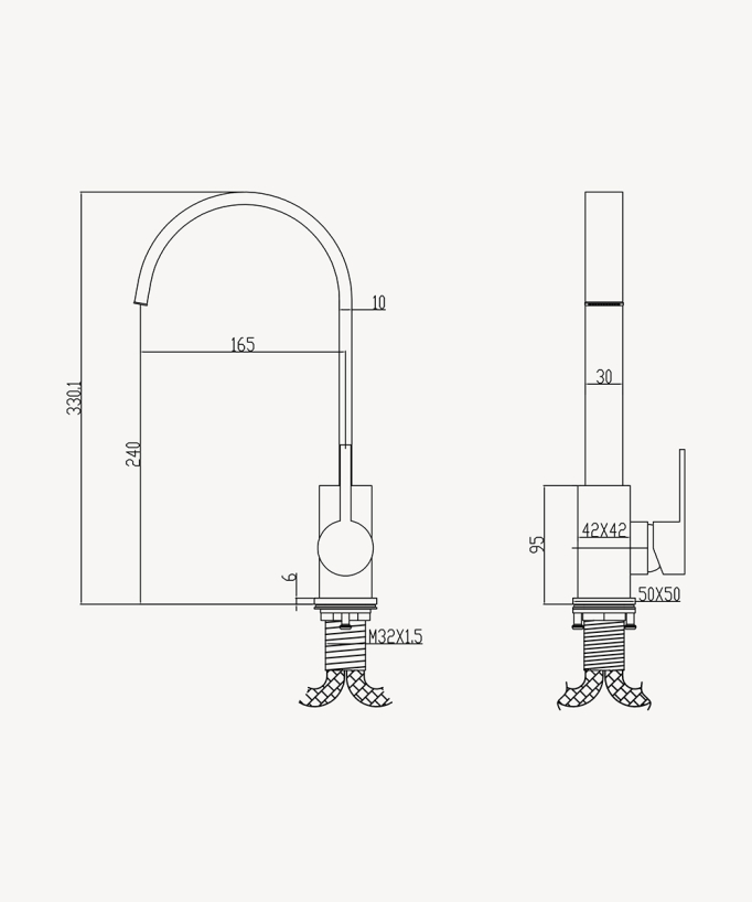 Miscelatore da cucina - Sirius