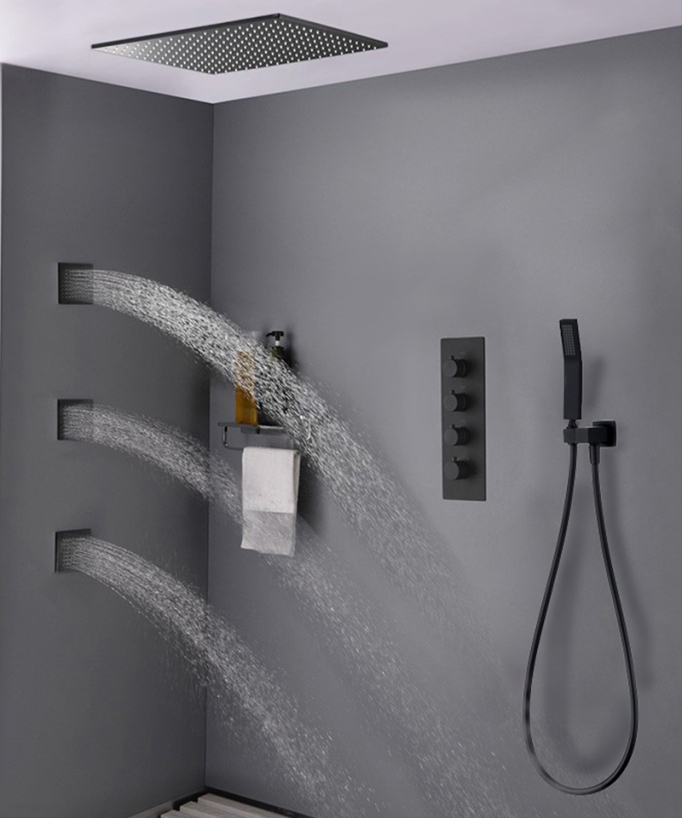 Sistema doccia termostatico a soffitto - 500 mm