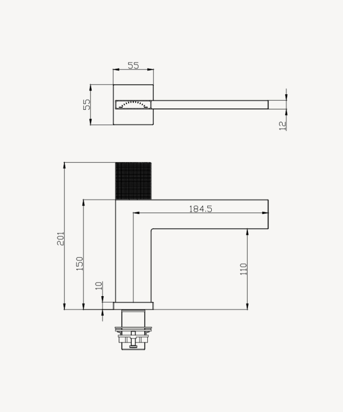 Rubinetto miscelatore lavabo design oro spazzolato - Kyra