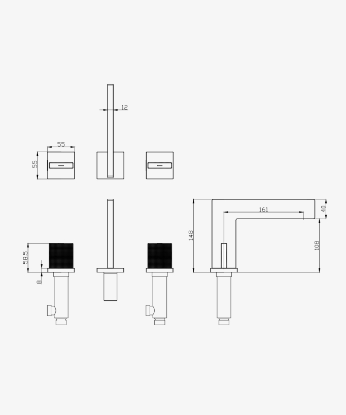 Miscelatore per lavabo di design - Kyra