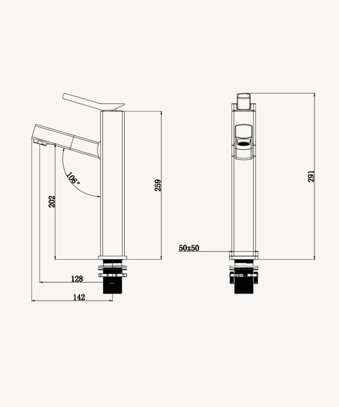 Rubinetto miscelatore lavabo con bocca estraibile - Graffias