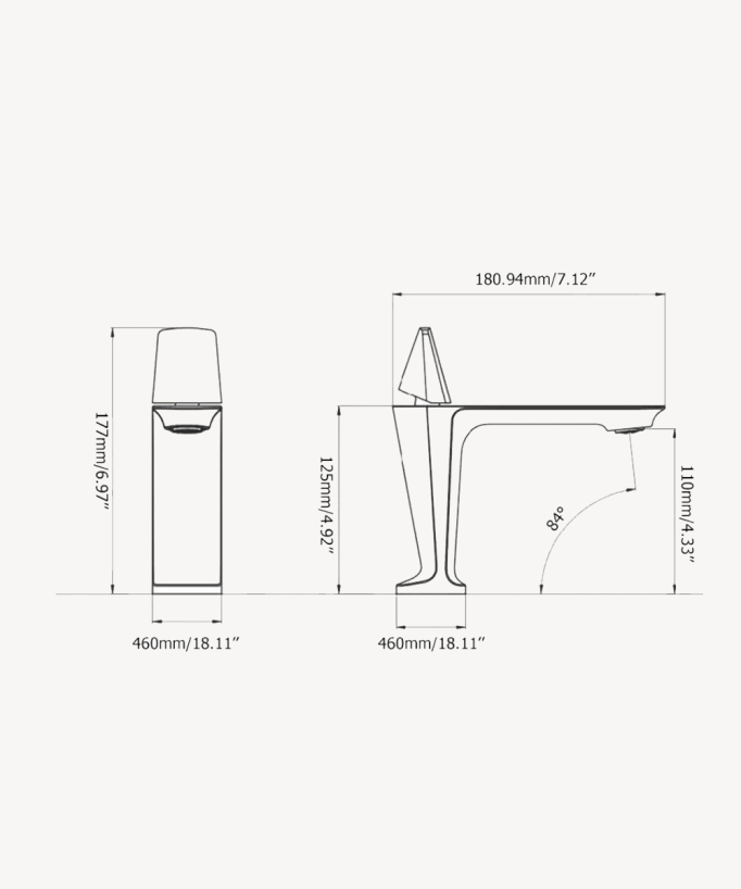 Miscelatore lavabo in ottone nero - Tureis