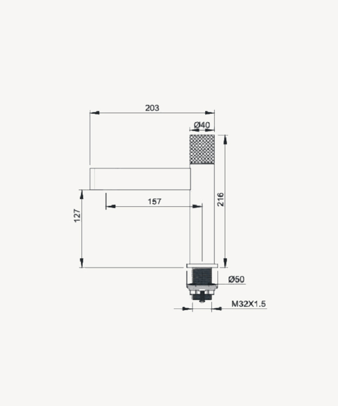 Miscelatore monocomando per lavabo, cascata Gun metal - Sham