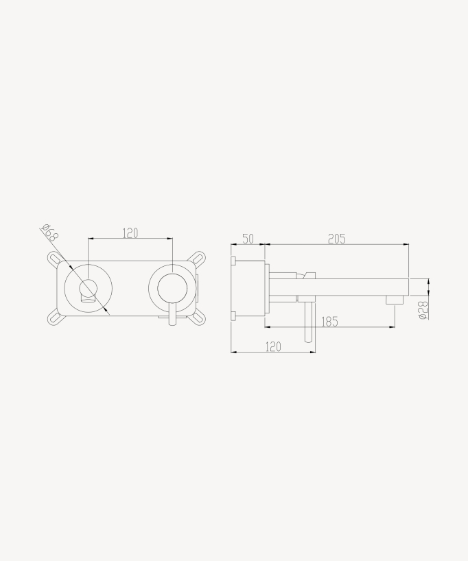 Miscelatore monocomando moderno per lavabo
