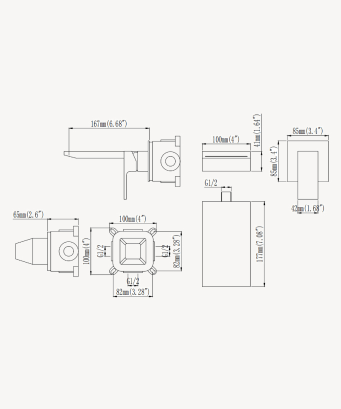 Miscelatore monocomando per lavabo Cascade - Thilia