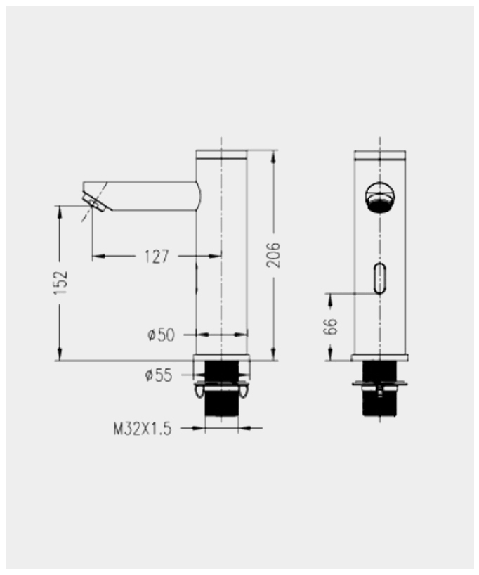 Miscelatore automatico moderno per lavabo, acqua fredda - Pula