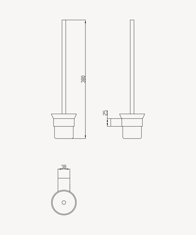 Porta-scopino da parete - Fiumina