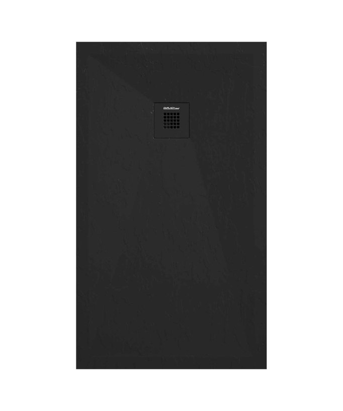 Piatto doccia nero effetto ardesia Stone Plus, griglia colorata - small