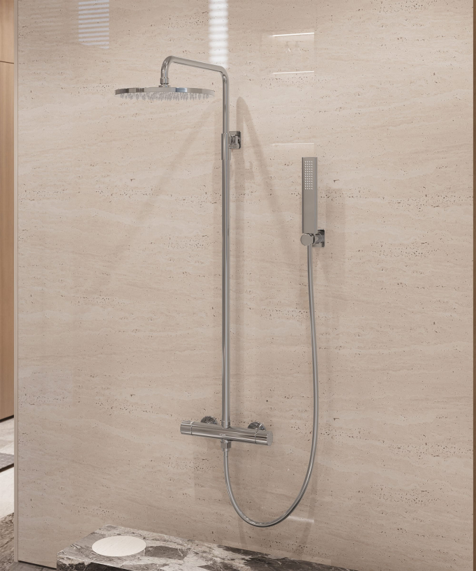 Colonna doccia termostatica da parete - Fiumina