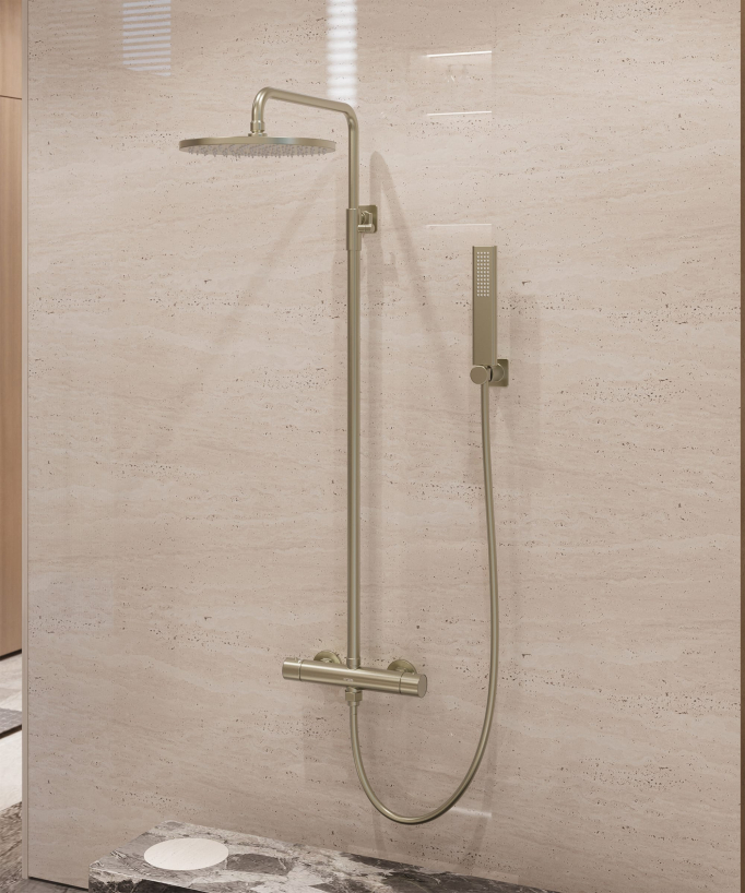 Colonna doccia termostatica da parete - Fiumina