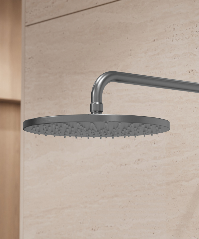 Colonna doccia termostatica da parete Gun metal - Fiumina