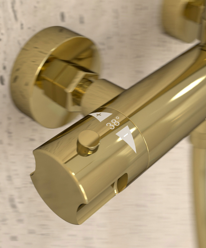 Colonna doccia termostatica rotonda - Corbeau