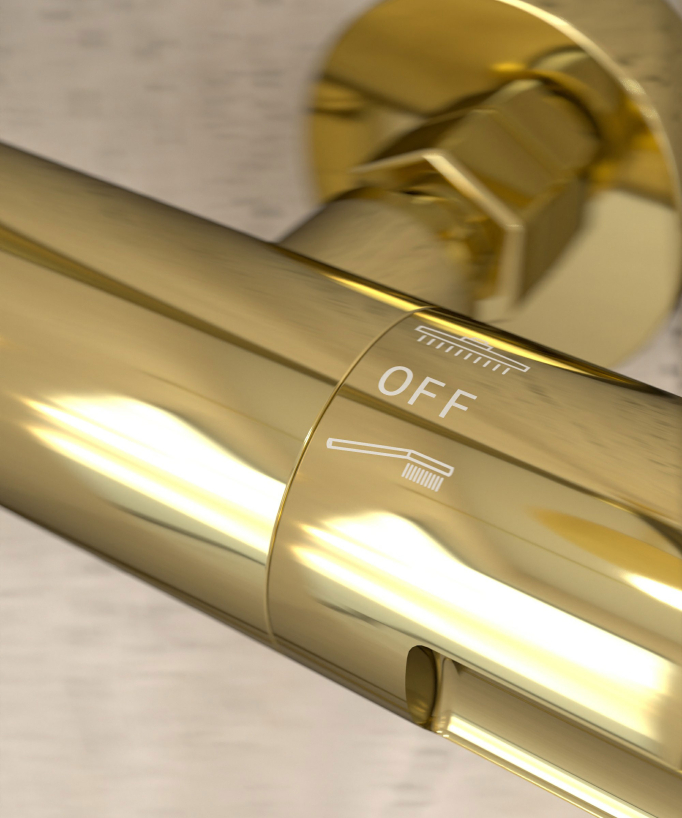 Colonna doccia termostatica rotonda - Corbeau