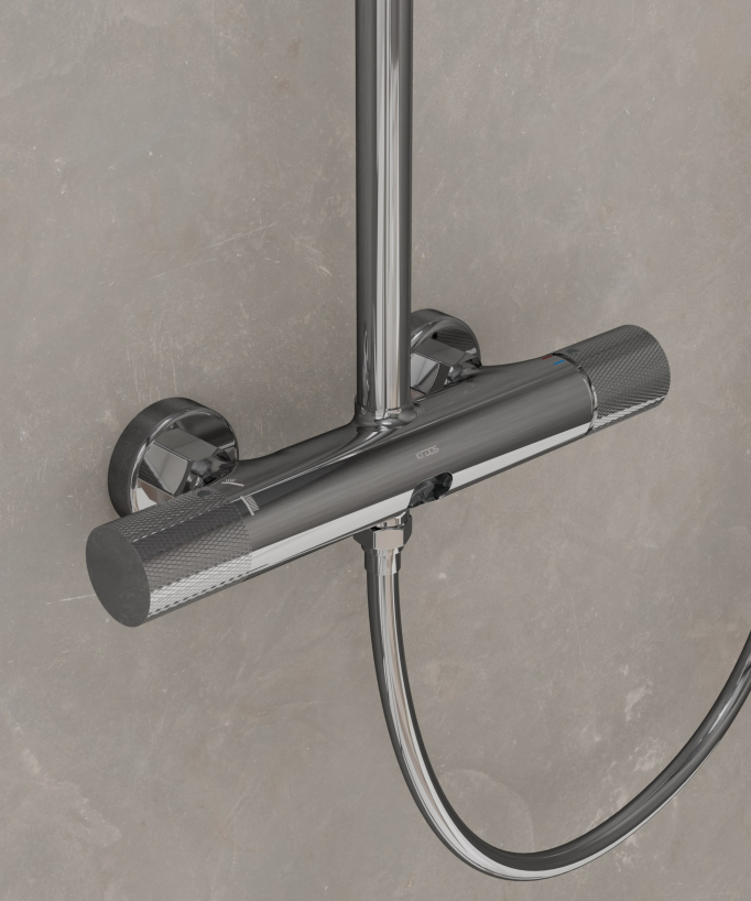 Colonna doccia da parete con miscelatore Cromato - Leros