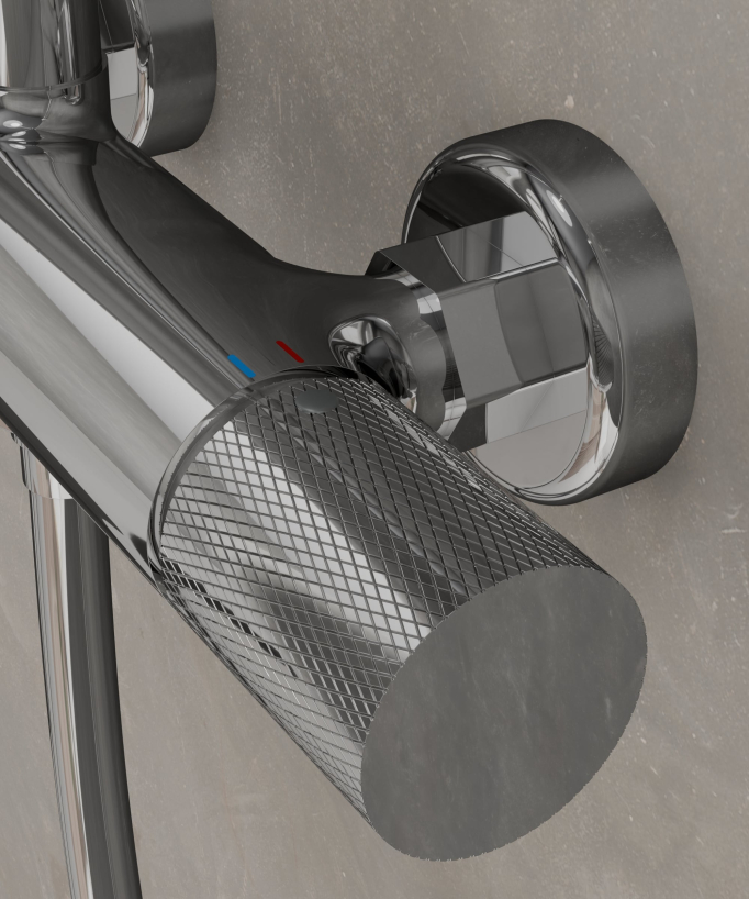Colonna doccia da parete con miscelatore Cromato - Leros