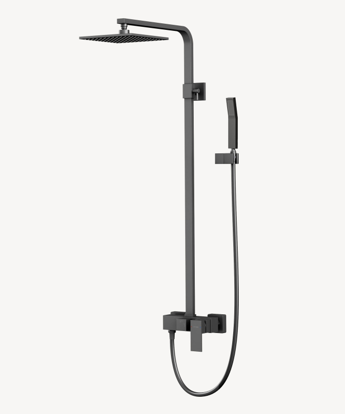 Colonna doccia con miscelatore Gun metal - Sirius