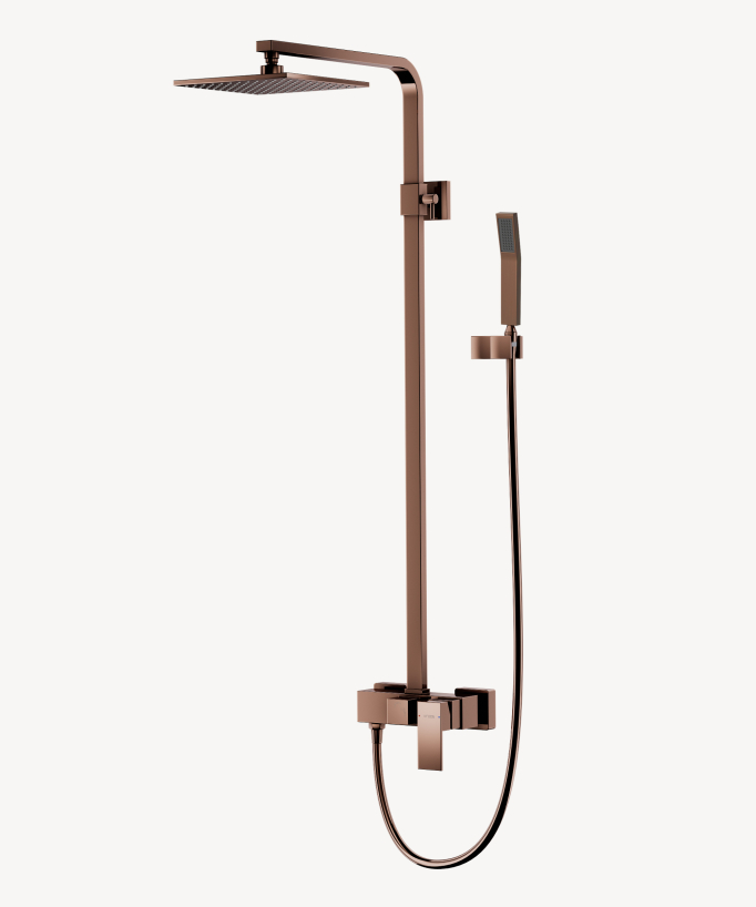 Colonna doccia con miscelatore Oro rosa - Sirius