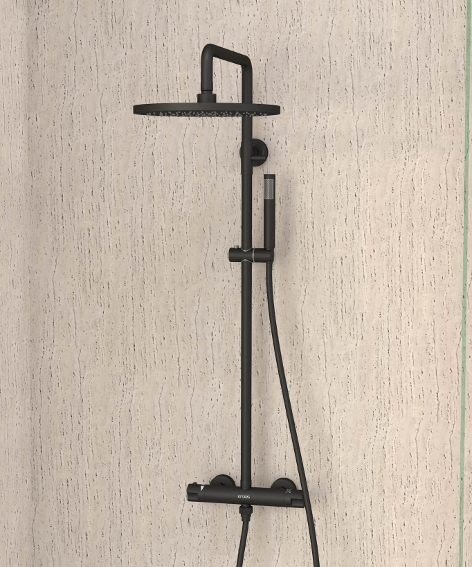 Colonna doccia termostatica rotonda - Corbeau