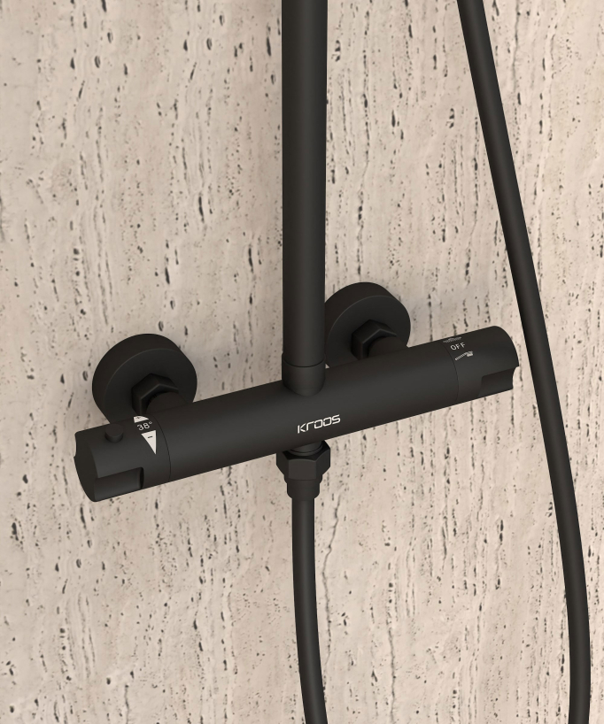 Colonna doccia termostatica rotonda - Corbeau