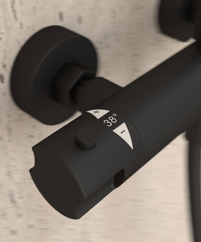 Colonna doccia termostatica rotonda - Corbeau