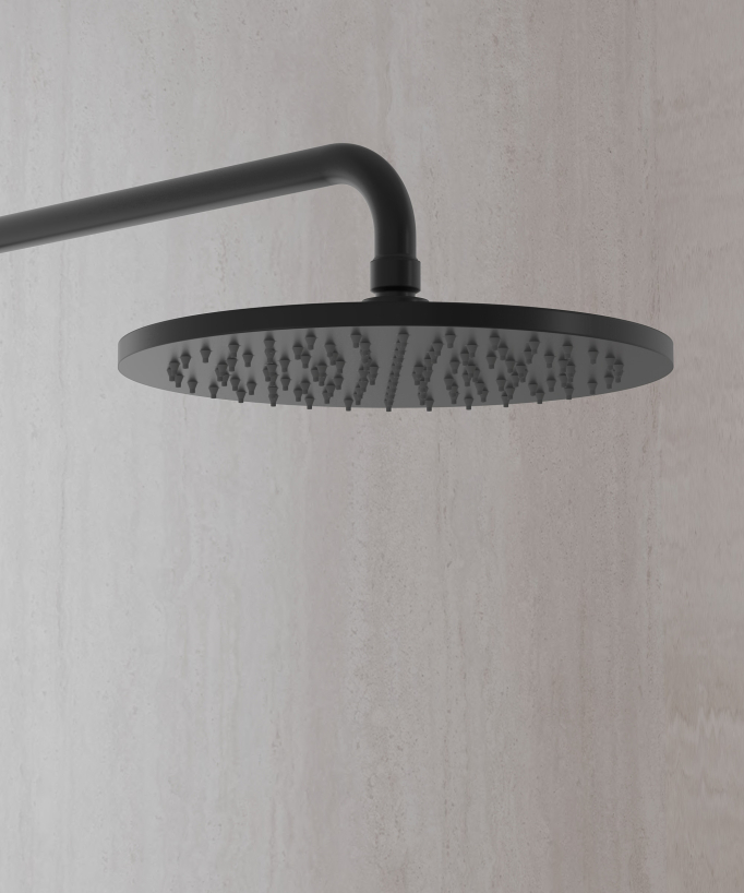 Colonna doccia miscelatore meccanico murale Nero - Corbeau