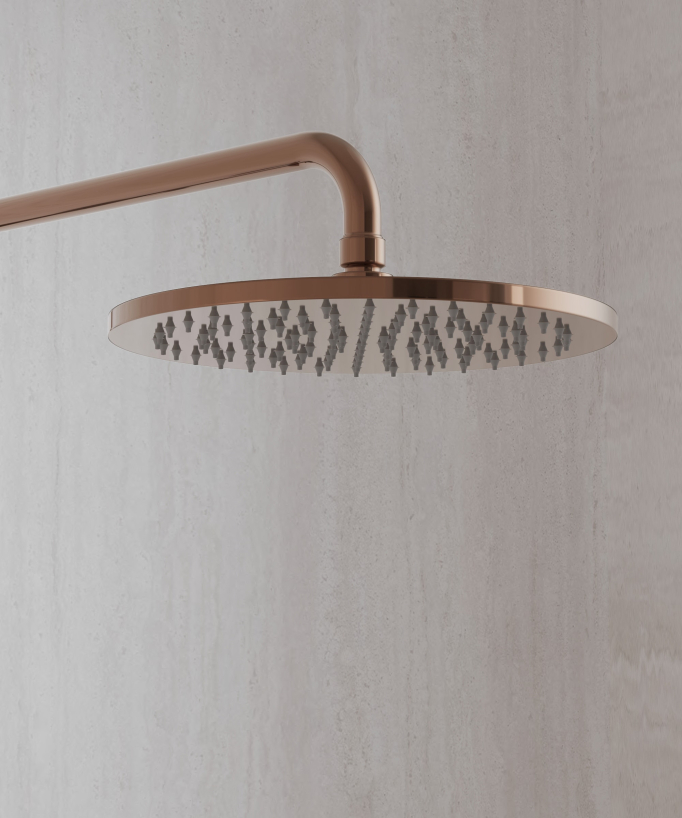 Colonna doccia miscelatore meccanico murale Oro rosa - Corbeau