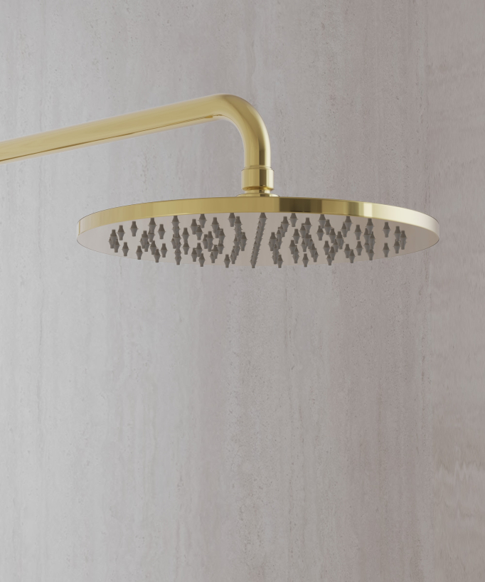 Colonna doccia miscelatore meccanico murale Oro - Corbeau