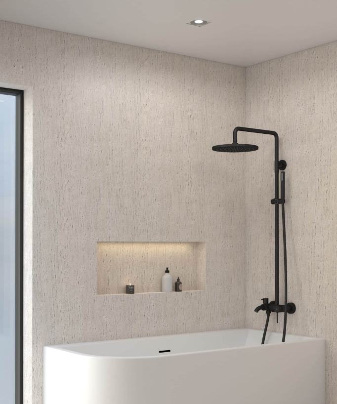 Colonna doccia e vasca nera - Corbeau