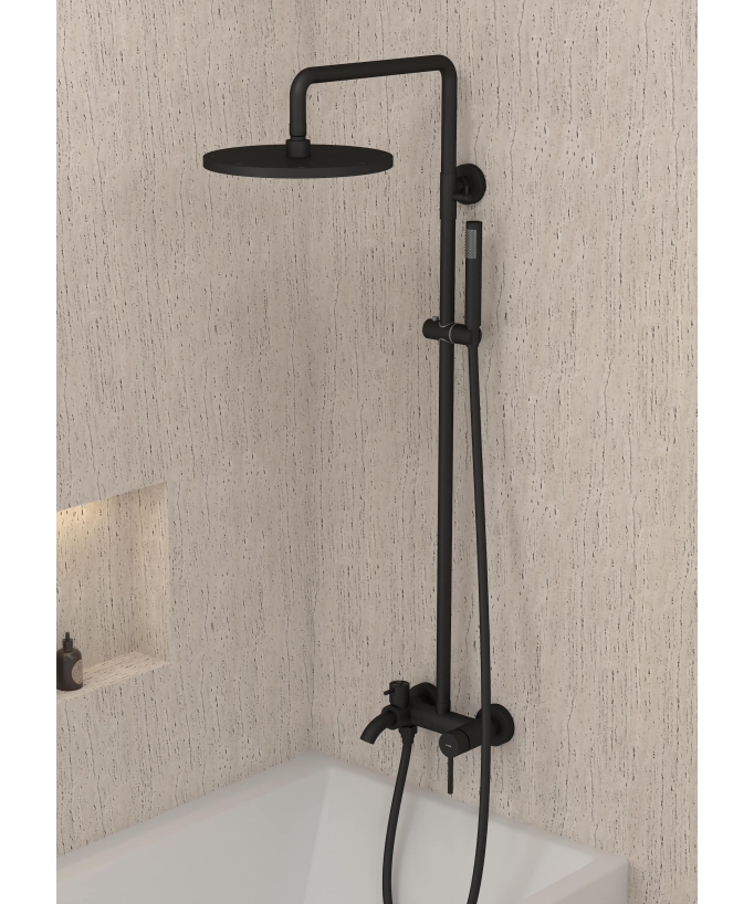 Colonna doccia e vasca nera - Corbeau