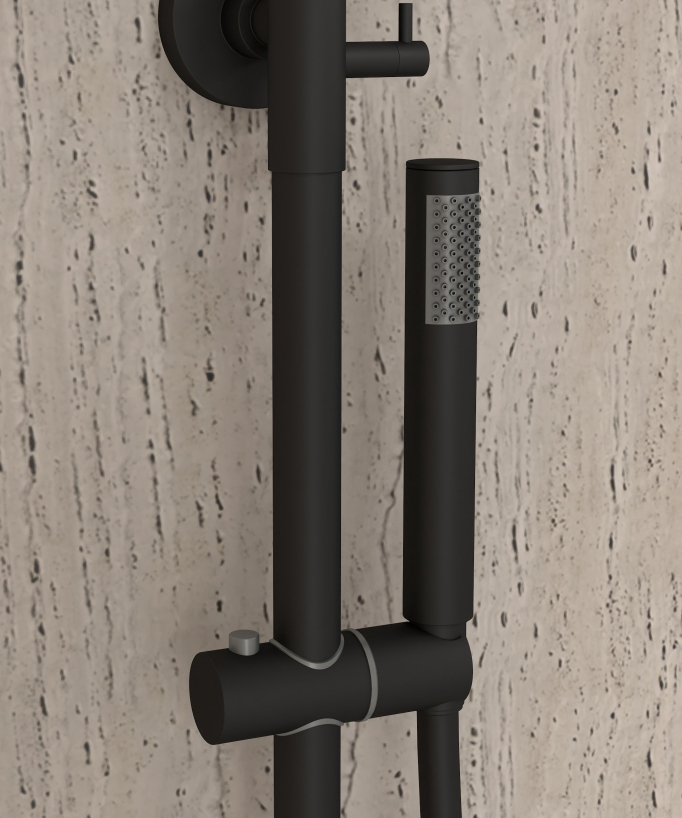 Colonna doccia e vasca nera - Corbeau